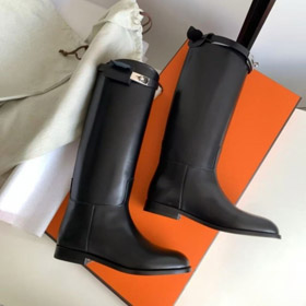 Hermès new high-top buckle riding boots-5694