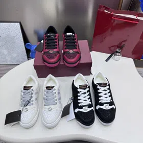 Gucci new round-toe lace-up low-top sneakers-5715