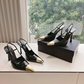 Yves Saint Laurent YSL pointed-toe slip-on slingback stiletto heels-5724