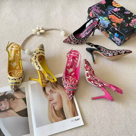 Dolce & Gabbana DG new embroidered pointed-toe high-heeled shoes-5729