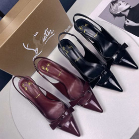 CL Lupitin new open-back pointed-toe sandals with bow detail-5730