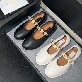 Chanel new vintage-style low-heeled pumps-5733