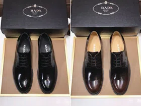 Prada new casual leather shoes with laces-5752