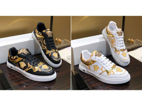 Versace printed breathable lace-up sneakers-5763