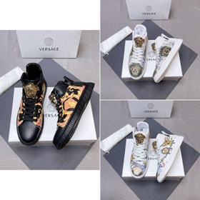 Versace new patchwork fabric sneakers-5771
