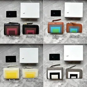 Loewe new multi-colored zippered small wallet-5798