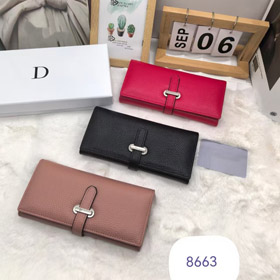 Dior new long wallet with drawstring closure-5803