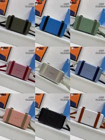 Dior new aluminum grooved single-shoulder design small square bag-5809