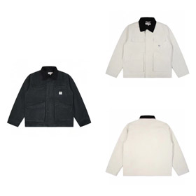 Stussy classic lapel washed cotton jacket-5891