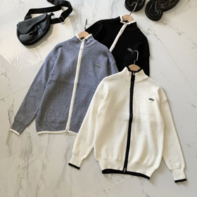 Lacoste new zip-up cardigan knit jacket-5894