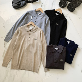 Lacoste loose-fitting collared knit cardigan-5896