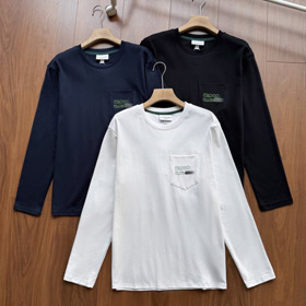 Lacoste long-sleeved crew neck T-shirt with back print-5909