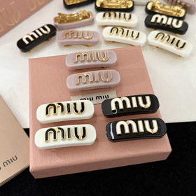 Miu Miu new enamel hair clip with drip design-5998
