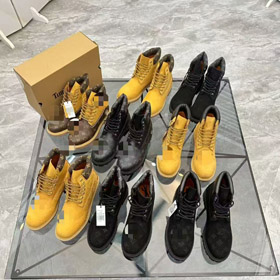 Timberland x Louis Vuitton (LV) Embossed High-Top Combat Boots-6004
