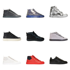 Balenciaga Leather Sneakers Comfortable and Versatile-6026