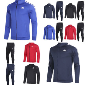 Adidas New Long-Sleeve Casual Sports Soccer Training Zip-Up Tracksuit-6094