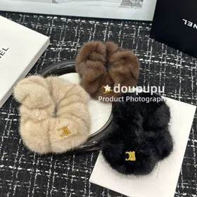 Celine plush hamstring hair tie-6230