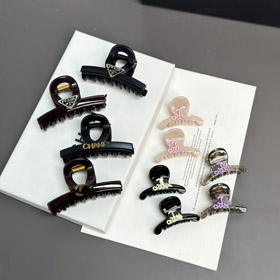 Chanel Prada updo with hair clip at the back of the head-6242