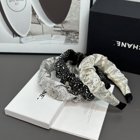 Chanel's new rhinestone pleated headband-6243