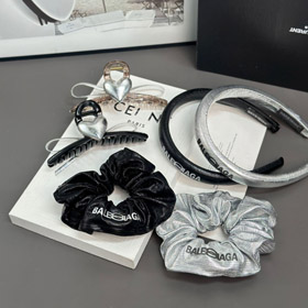 Balenciaga Large Heart Shark Hair Clip Headband with Intestine Ring-6252