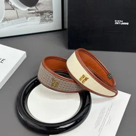 Miu Miu Retro-Style Mesh Headband-6255
