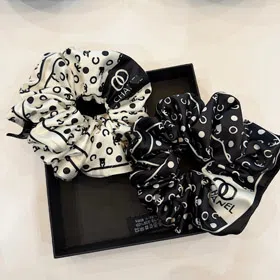 Chanel Retro Everyday Letter Satin Hair Tie-6280
