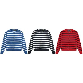 Polo Ralph Lauren Retro Striped Color Block Knit Cardigan Sweater-6303