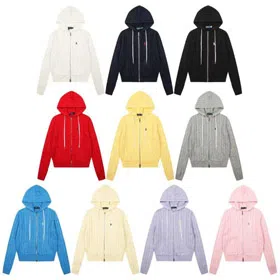Polo Ralph Lauren solid color cable knit full-zip hooded jacket-6330