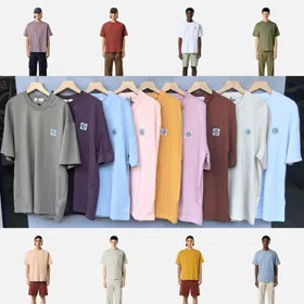 Stone Island Classic Solid-Color Short-Sleeve Crewneck T-Shirt-6339