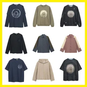 Acne Studios Printed Washed Distressed Loose-fitting Hooded Sweatshirt-6363