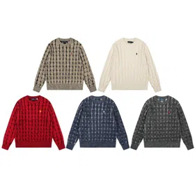 Polo Ralph Lauren classic knitted crew neck sweater in gradient color-6364