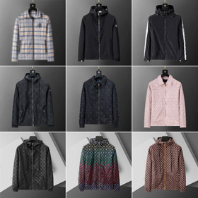 Louis Vuitton Moncler Gucci Print Windbreaker Jacket-6439