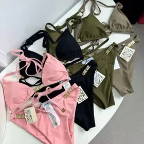 Loewe Two-Piece Bikini Swimsuit Set Beach Vacation Style-6468