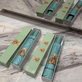Tiffany & Co. Teddy Bear Print Folding Umbrella-6506