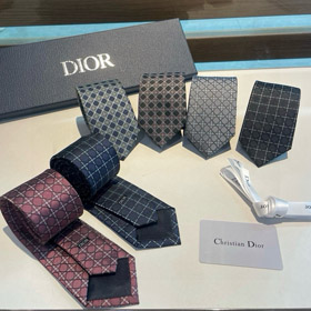 Christian Dior Diamond Jacquard Silk Business Tie-6581