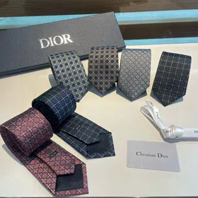 Christian Dior Diamond Jacquard Silk Business Tie-6581