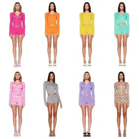 I.AM.GIA Letter-Print Zip-Up Hoodie and Cropped Jacket Set-6745