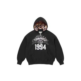 Nike  Stussy Fashionable new style unisex Jira joint skull ghost fire destruction zipper hooded sweatshirt tracksuit-2544