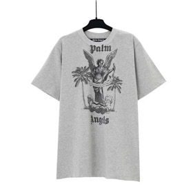 Palm Angels College Style Printed Casual Loose Short Sleeve T-Shirt-2843